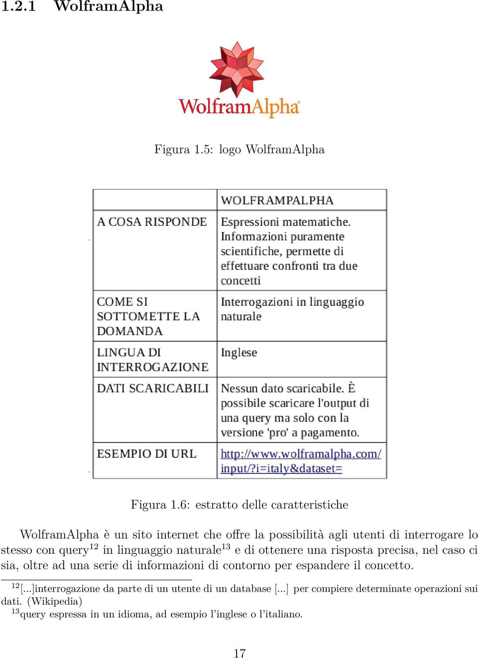 query 12 in linguaggio naturale 13 e di ottenere una risposta precisa, nel caso ci sia, oltre ad una serie di informazioni di contorno