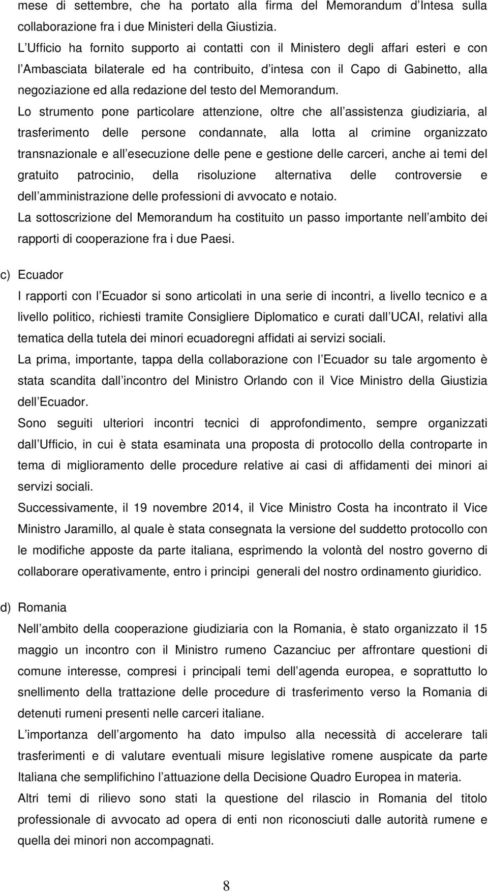 del testo del Memorandum.