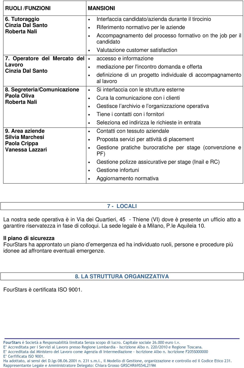 the job per il candidato Valutazione customer satisfaction accesso e informazione mediazione per l'incontro domanda e offerta definizione di un progetto individuale di accompagnamento al lavoro Si