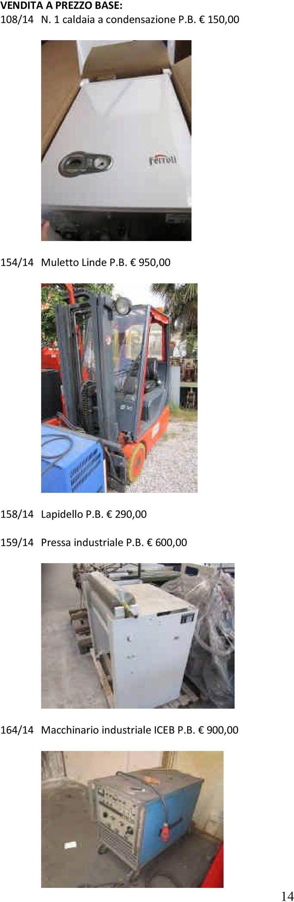 150,00 154/14 Muletto Linde P.B.