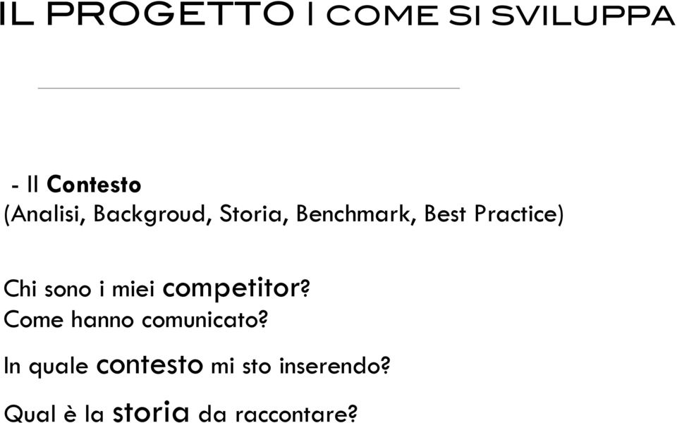 i miei competitor? Come hanno comunicato?