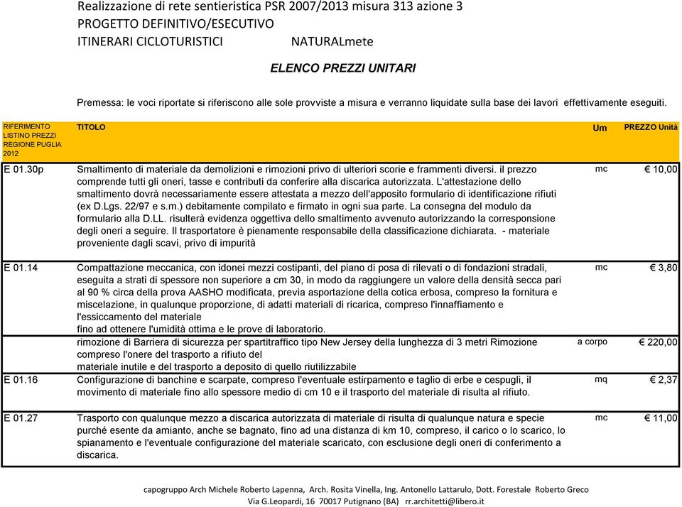 30p Smaltimento di materiale da demolizioni e rimozioni privo di ulteriori scorie e frammenti diversi. il prezzo comprende tutti gli oneri, tasse e contributi da conferire alla discarica autorizzata.