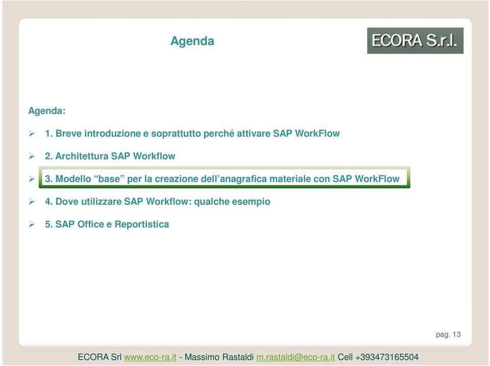 Architettura SAP Workflow 3.