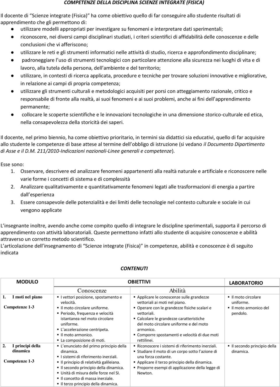 conoscenze e delle conclusioni che vi afferiscono; utilizzare le reti e gli strumenti informatici nelle attività di studio, ricerca e approfondimento disciplinare; padroneggiare l uso di strumenti