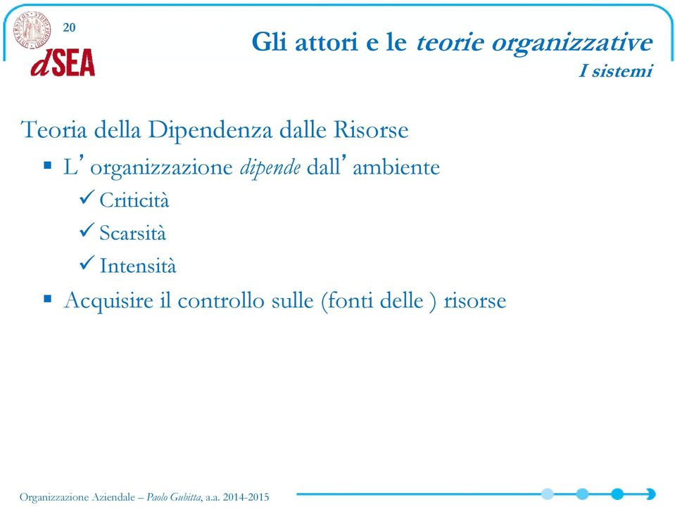 ambiente Criticità Scarsità Intensità