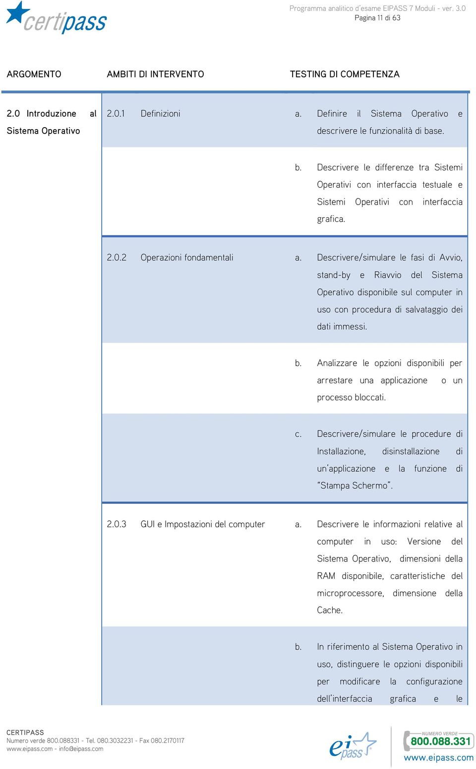 Descrivere/simulare le fasi di Avvio, stand-by e Riavvio del Sistema Operativo disponibile sul computer in uso con procedura di salvataggio dei dati immessi. b.