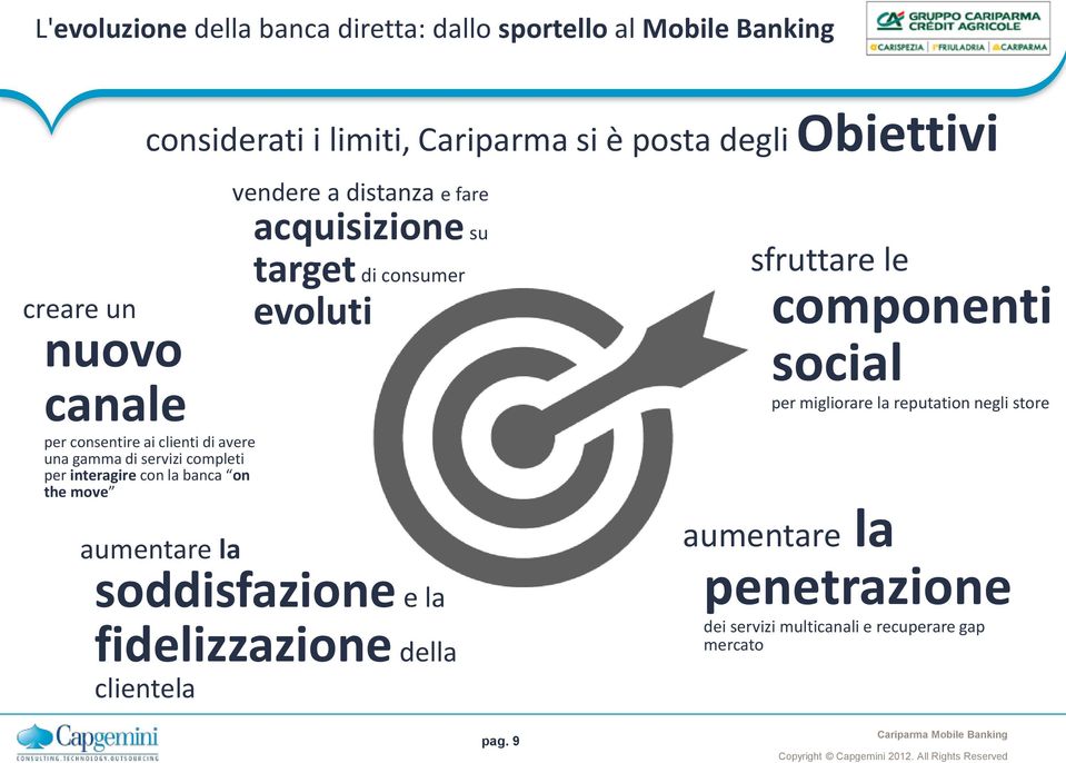 target di consumer evoluti aumentare la soddisfazione e la fidelizzazione della clientela pag.