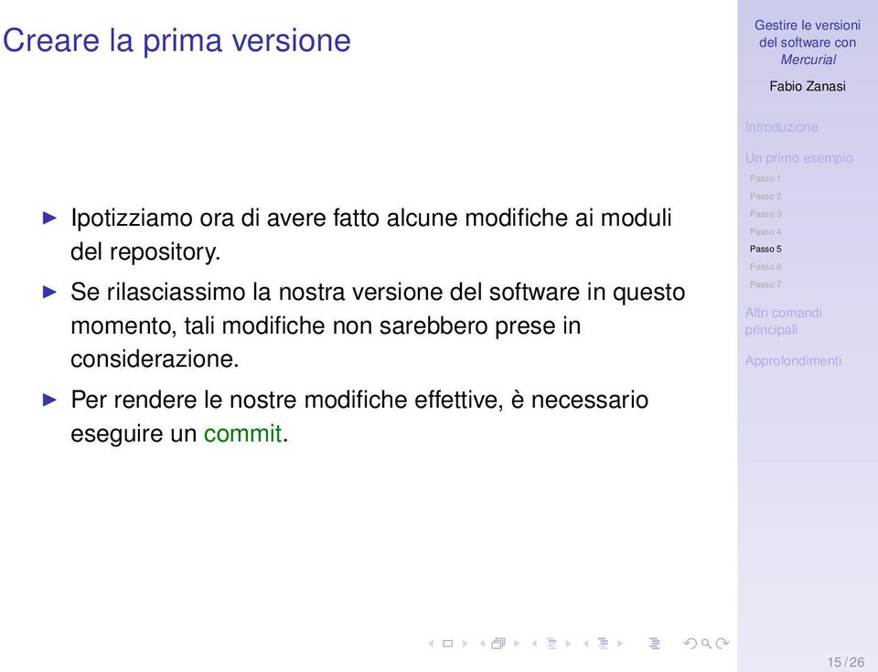 Se rilasciassimo la nostra versione del software in questo momento, tali