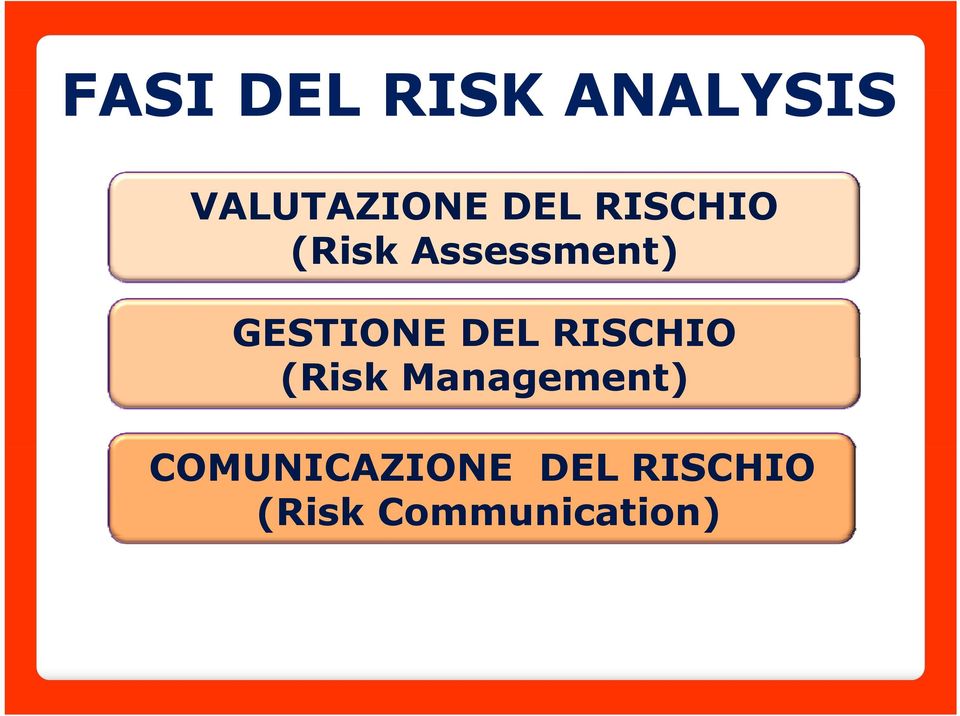 GESTIONE DEL RISCHIO (Risk