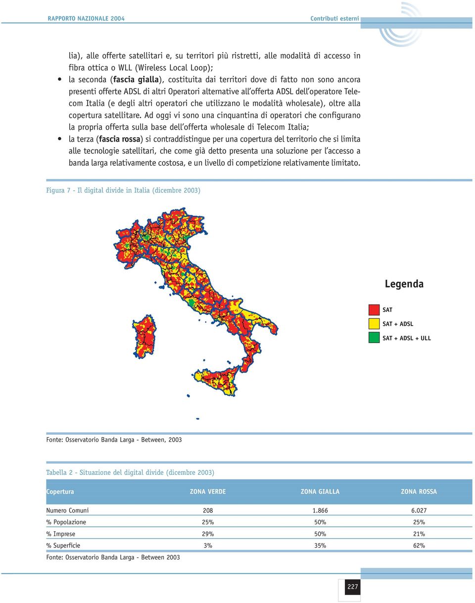 copertura satellitare.