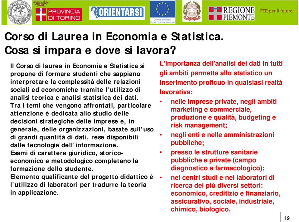 analisi statistica dei dati.