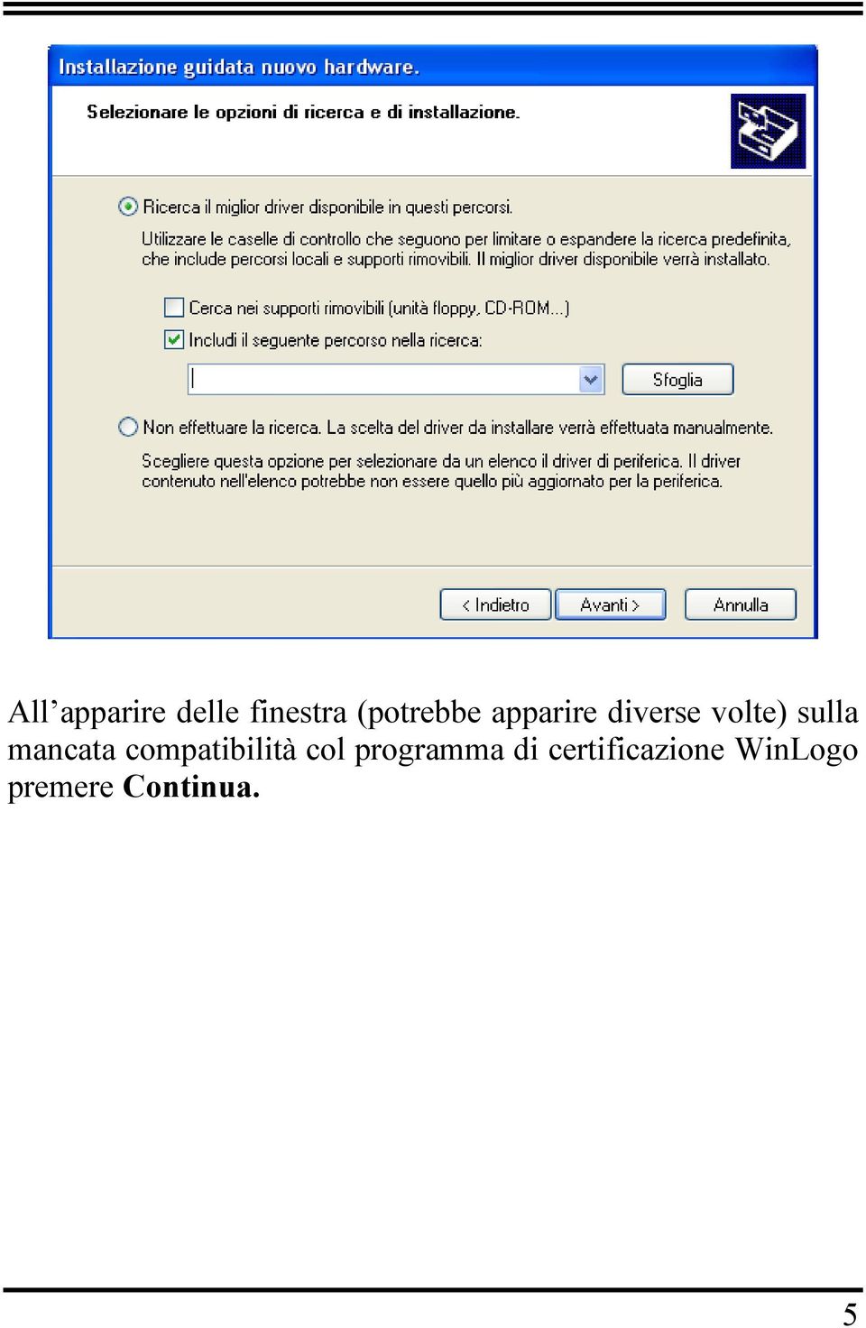 compatibilità col programma di