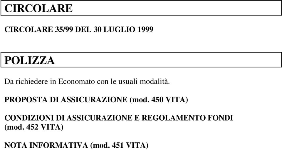 PROPOSTA DI ASSICURAZIONE (mod.