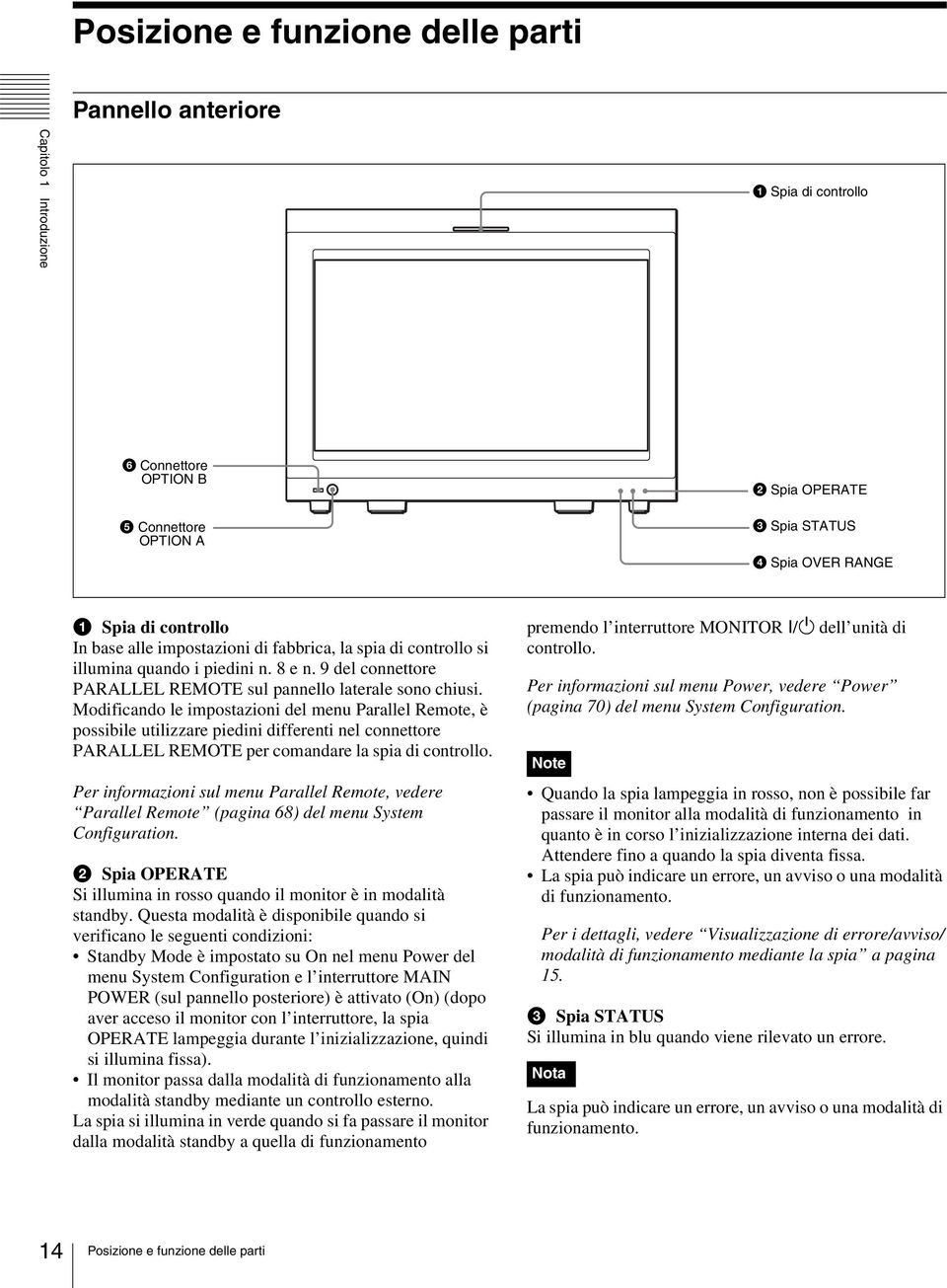 Modificndo le impostzioni del menu Prllel Remote, è possibile utilizzre piedini differenti nel connettore PARALLEL REMOTE per comndre l spi di controllo.