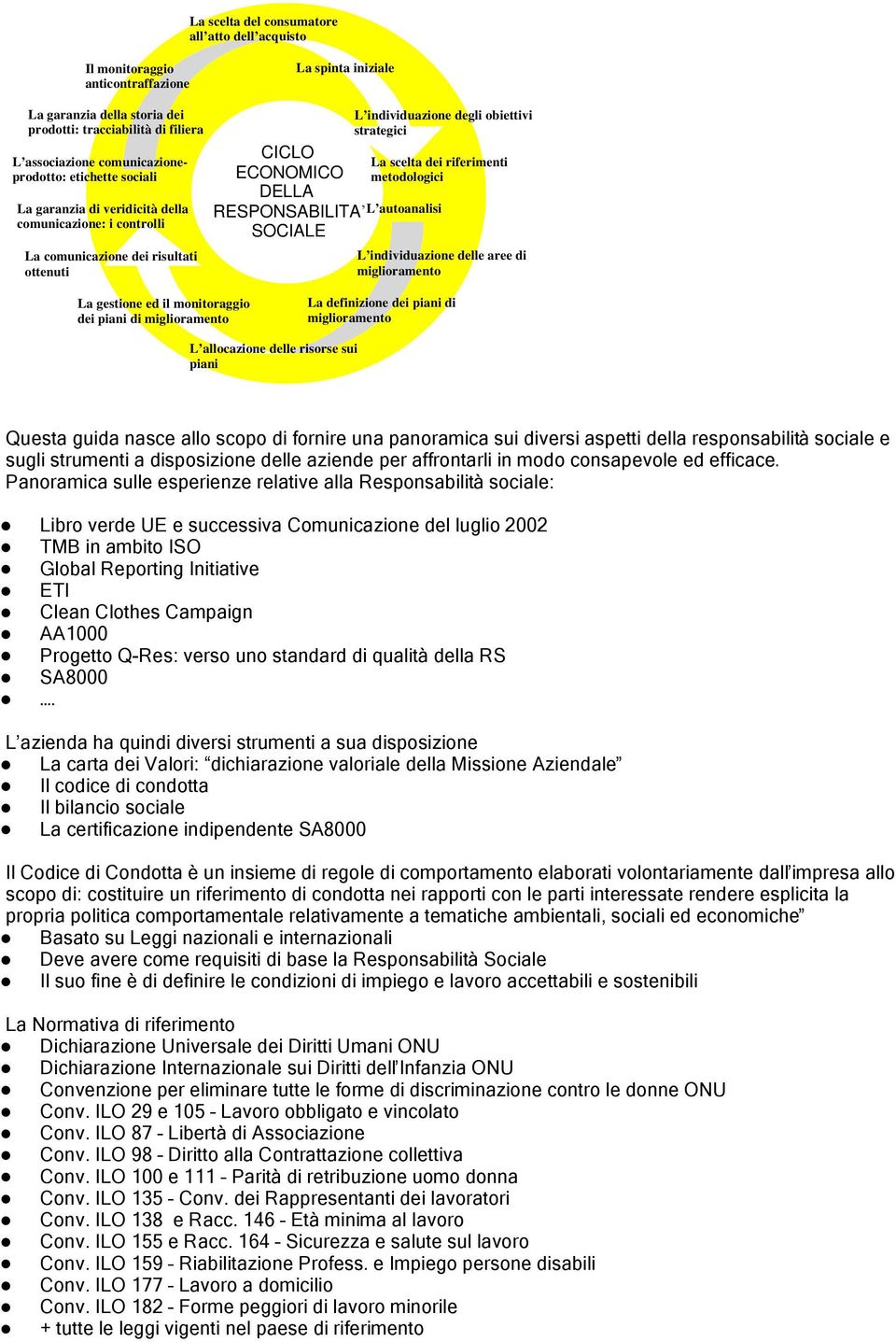 individuazione degli obiettivi strategici La scelta dei riferimenti metodologici L autoanalisi L individuazione delle aree di miglioramento La gestione ed il monitoraggio dei piani di miglioramento