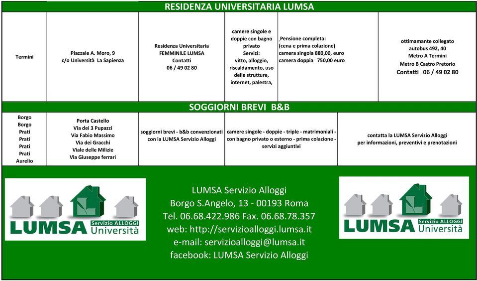 palestra, Pensine cmpleta: (cena e prima clazine) camera singla 880,00, eur camera dppia 750,00 eur ttimamante cllegat autbus 492, 40 Metr A Termini Metr B Castr Pretri Cntatti 06 / 49 02 80