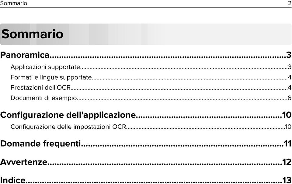 ..4 Documenti di esempio...6 Configurazione dell'applicazione.