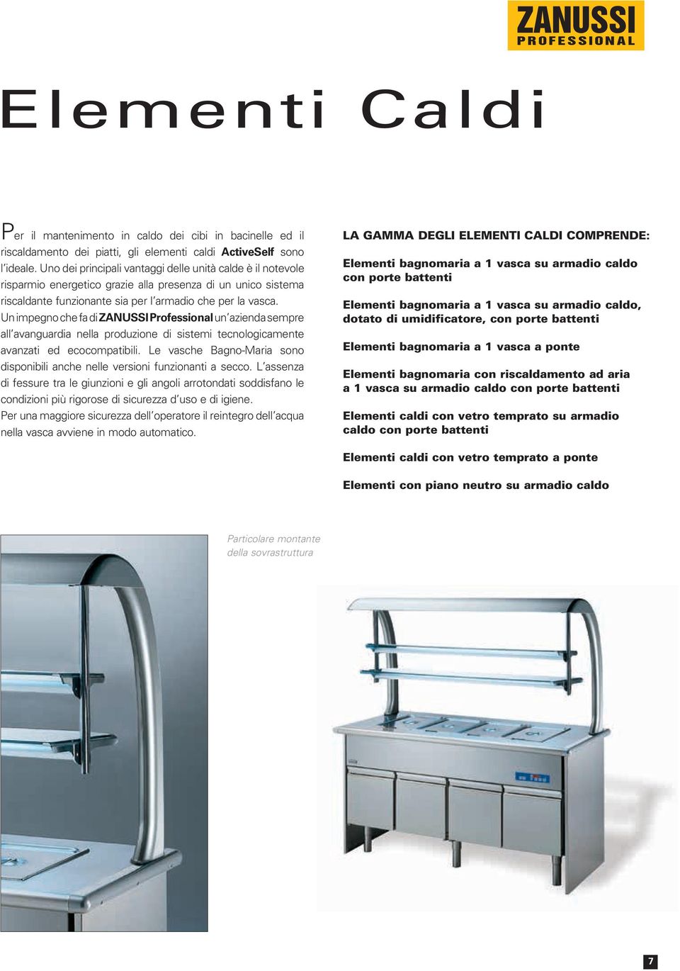 Un impegno che fa di ZANUSSI Professional un azienda sempre all avanguardia nella produzione di sistemi tecnologicamente avanzati ed ecocompatibili.