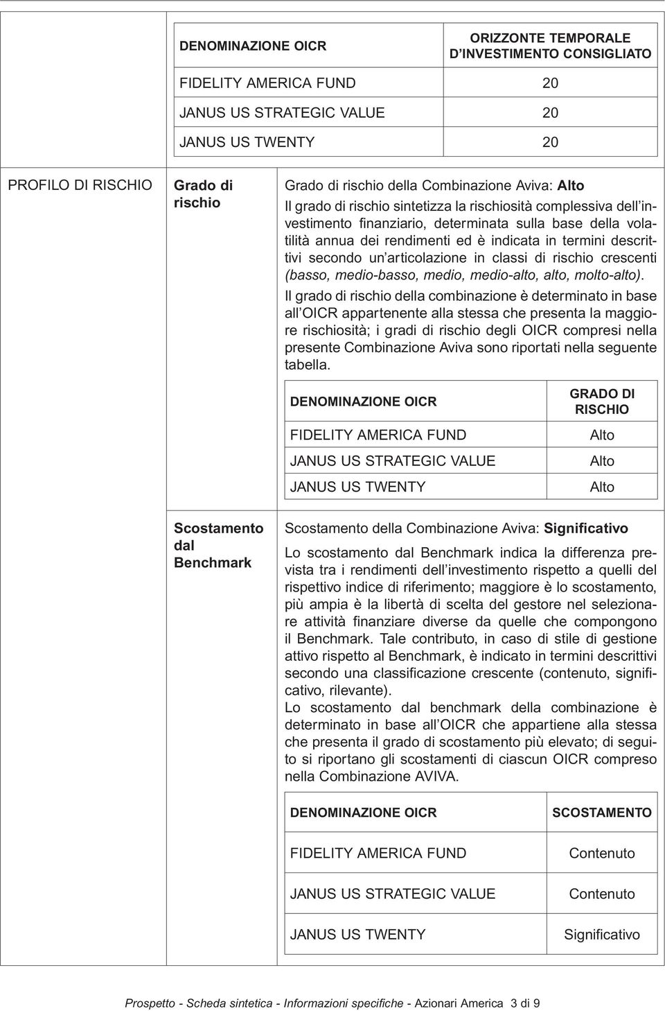 descrittivi secondo un articolazione in classi di rischio crescenti (basso, medio-basso, medio, medio-alto, alto, molto-alto).