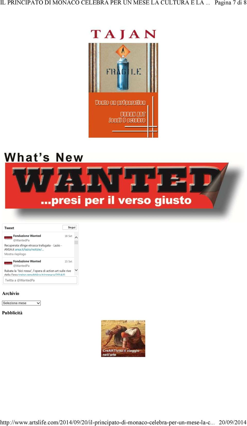 it/lazio/notizie/ Mostra riepilogo Segui 18 Set Fondazione Wanted @WantedPa 15 Set