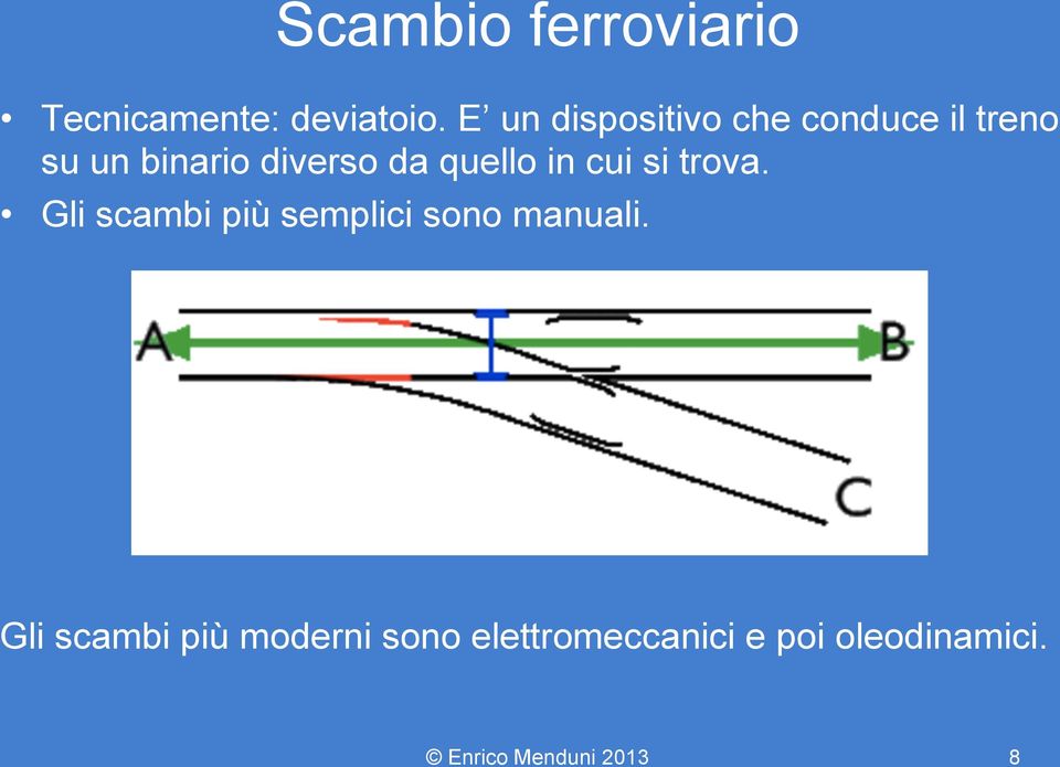 quello in cui si trova. Gli scambi più semplici sono manuali.