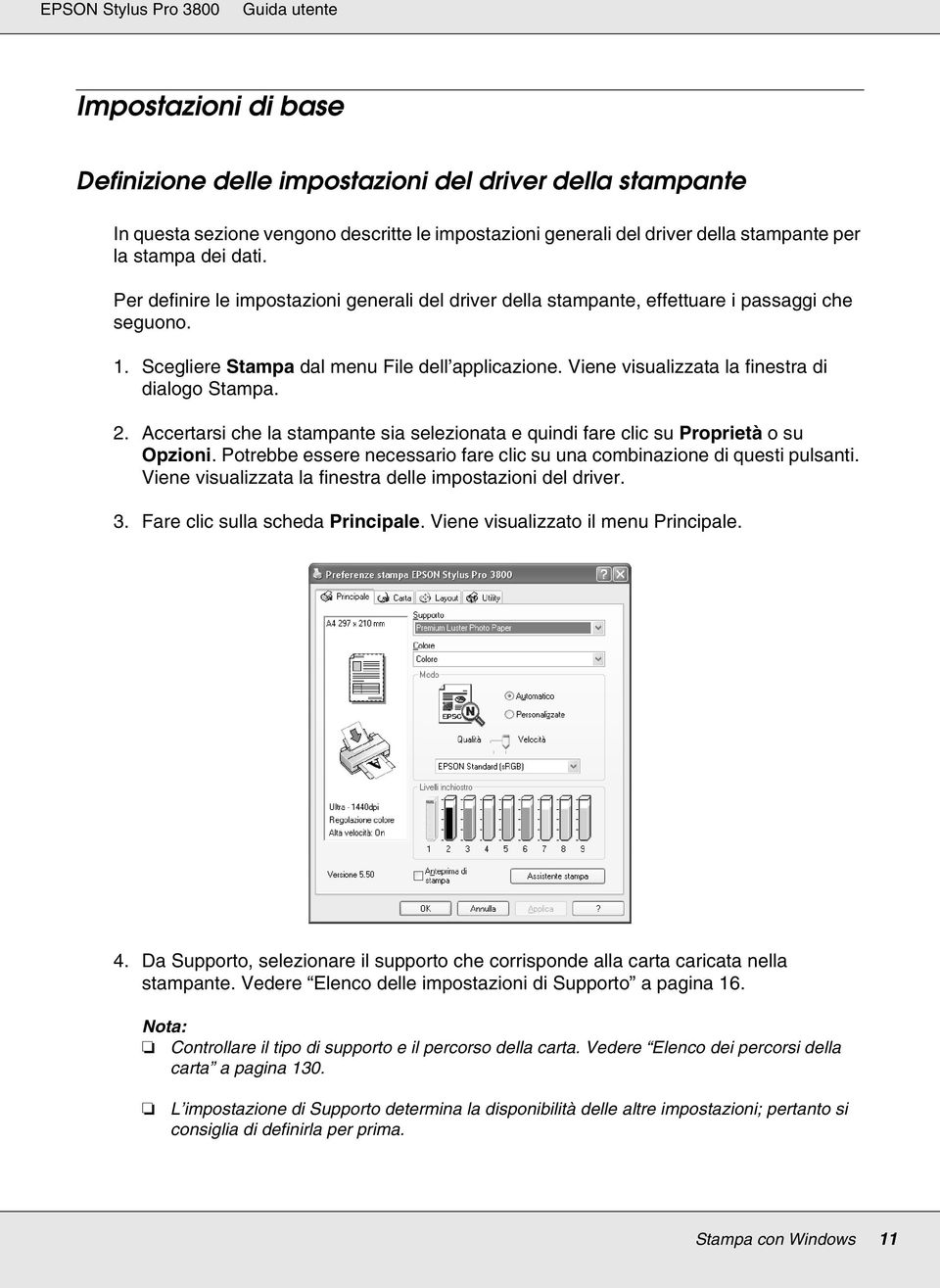 Viene visualizzata la finestra di dialogo Stampa. 2. Accertarsi che la stampante sia selezionata e quindi fare clic su Proprietà o su Opzioni.