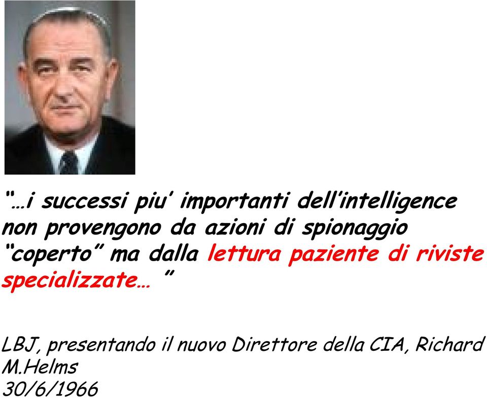 lettura paziente di riviste specializzate LBJ,