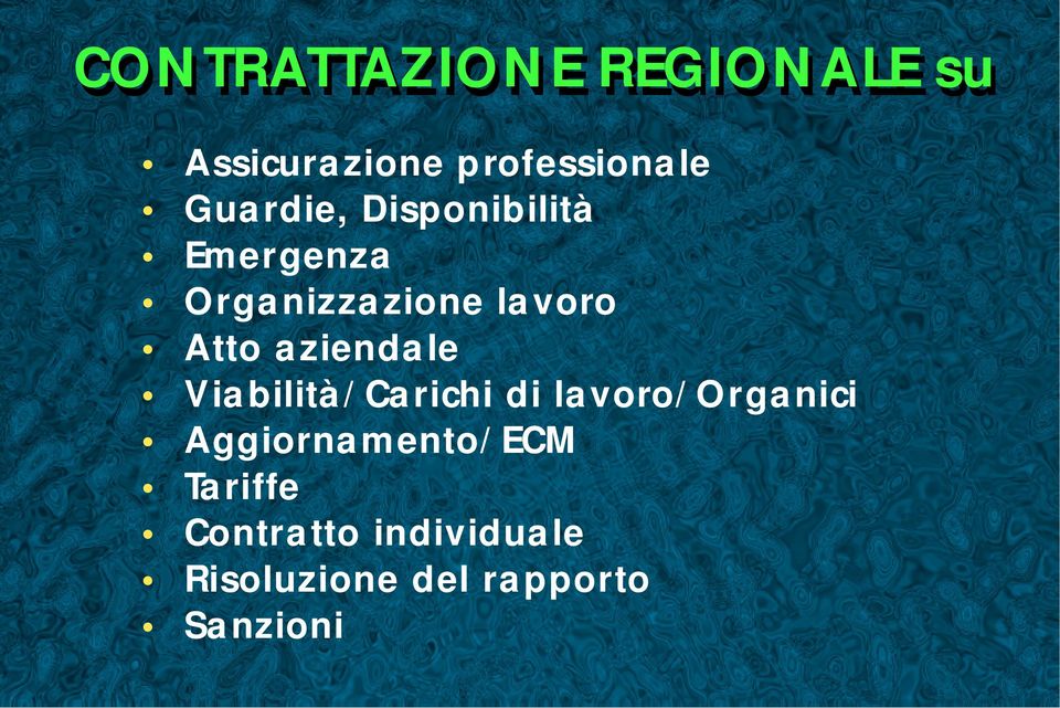 aziendale Viabilità/Carichi di lavoro/organici