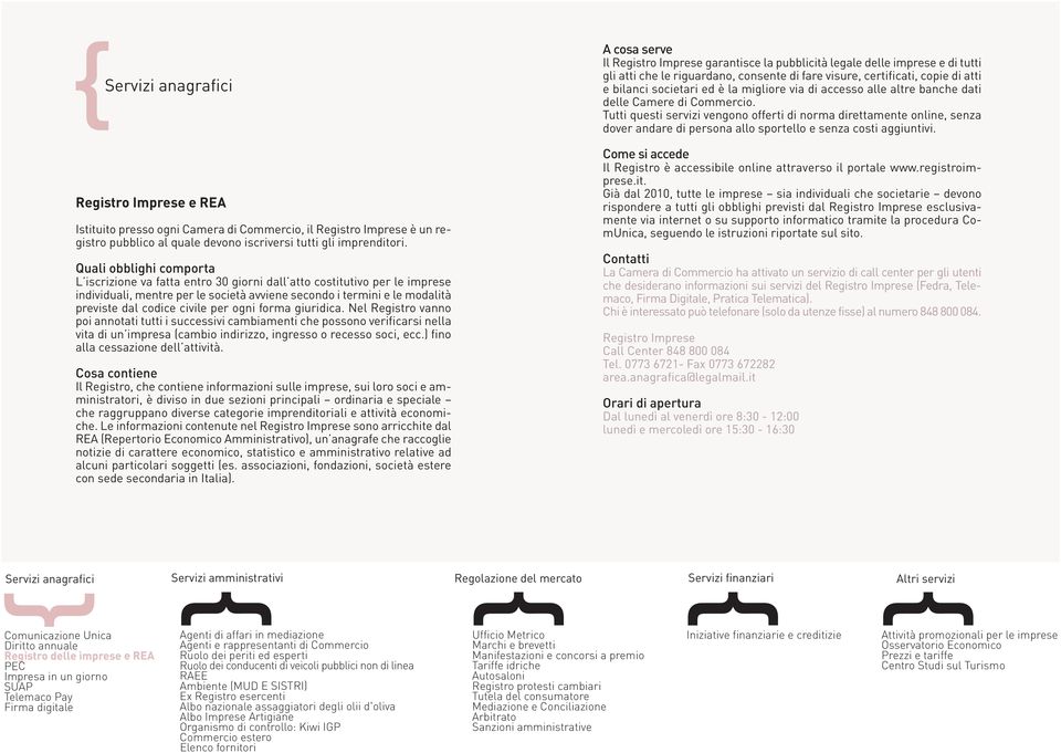 civile per ogni forma giuridica. Nel Registro vanno poi annotati tutti i successivi cambiamenti che possono verificarsi nella vita di un impresa (cambio indirizzo, ingresso o recesso soci, ecc.