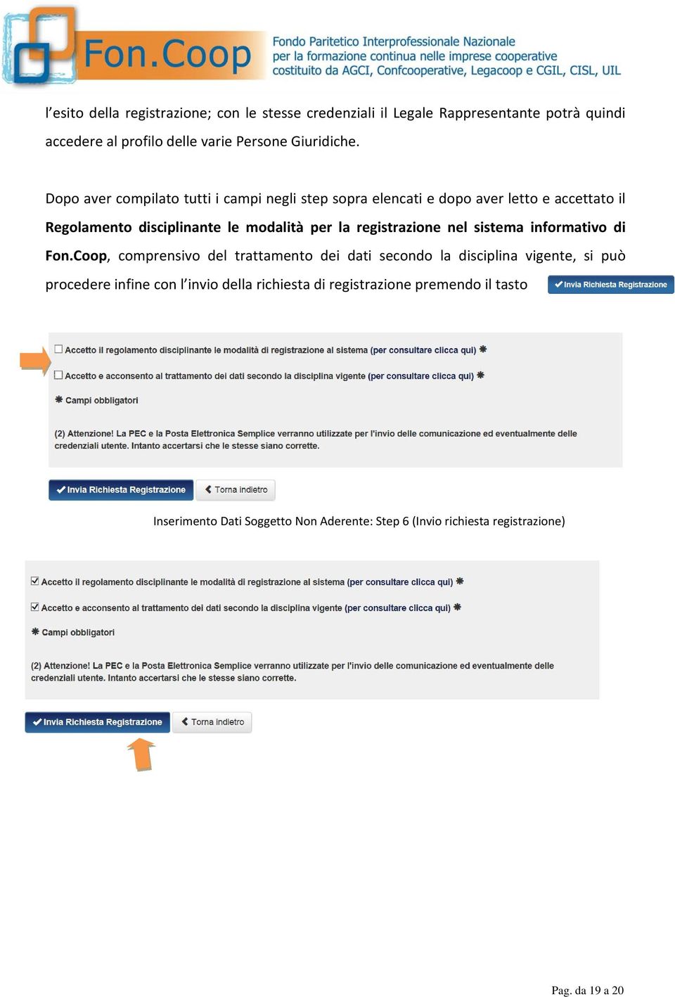 registrazione nel sistema informativo di Fon.