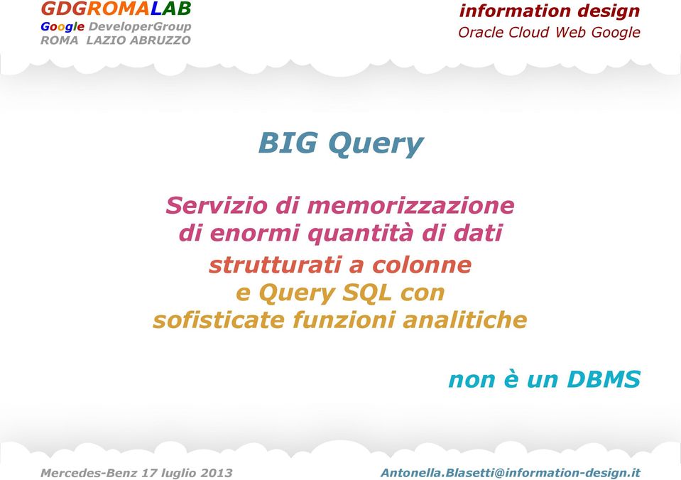 strutturati a colonne e Query SQL