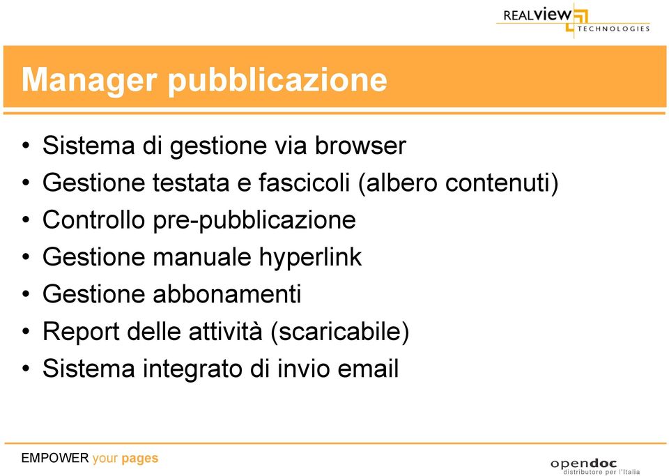 pre-pubblicazione Gestione manuale hyperlink Gestione