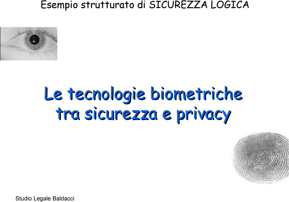 tecnologie biometriche
