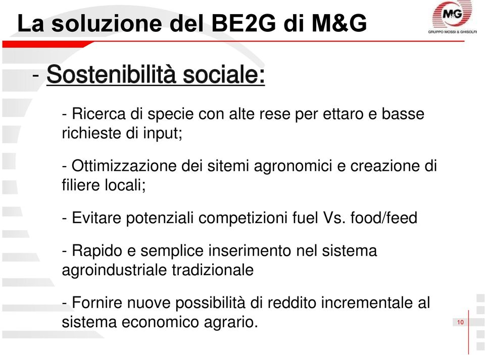 Evitare potenziali competizioni fuel Vs.