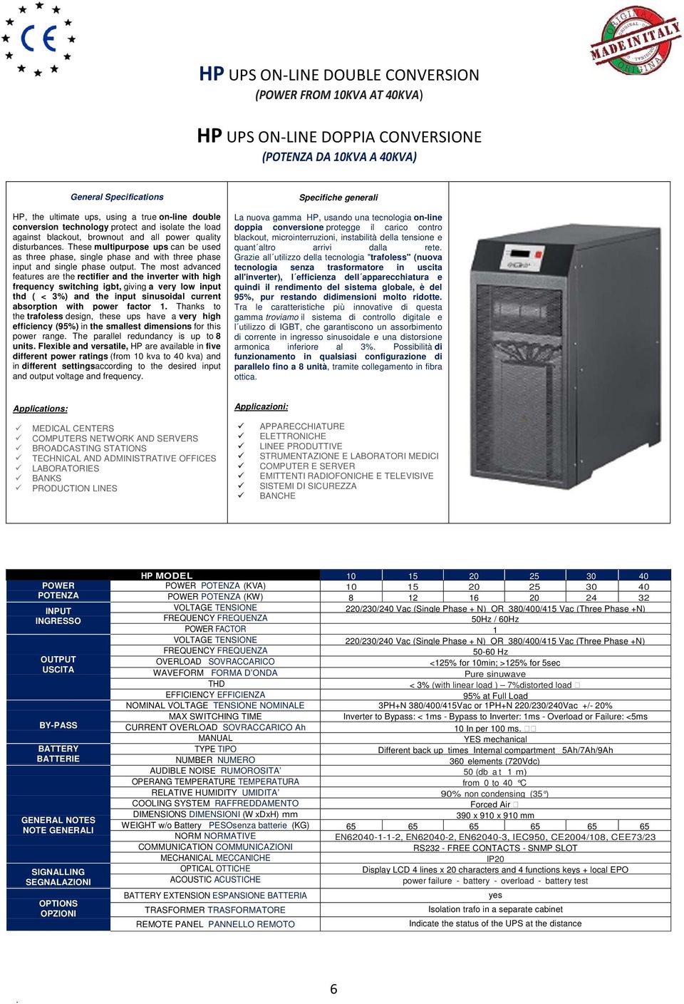 These multipurpose ups can be used as three phase, single phase and with three phase input and single phase output.