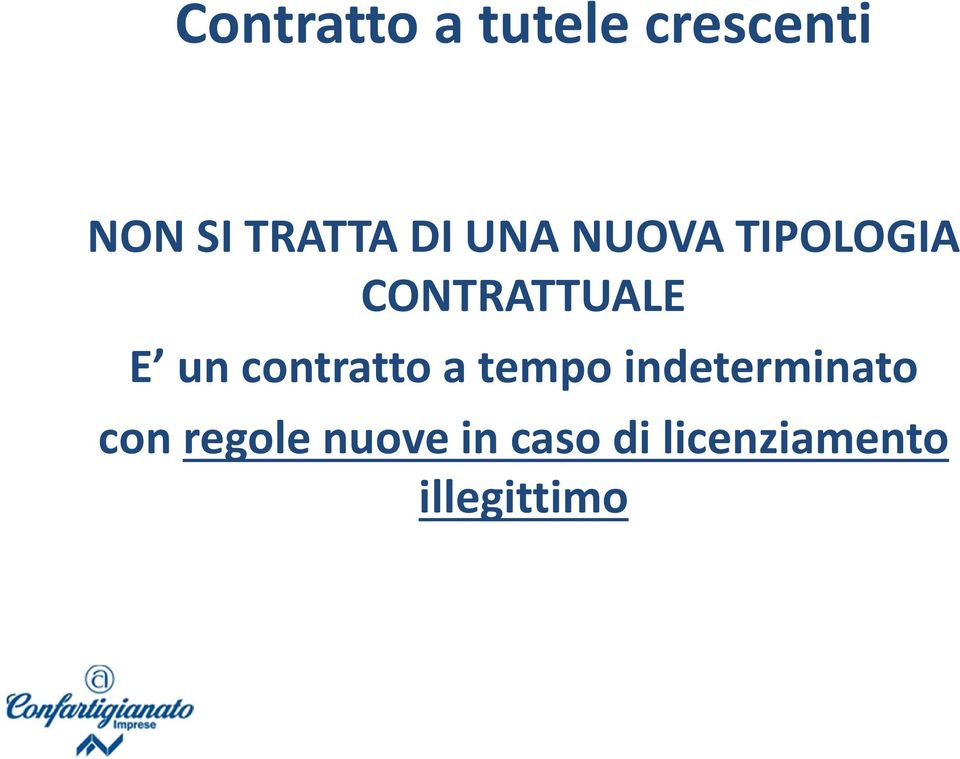 contratto a tempo indeterminato con regole