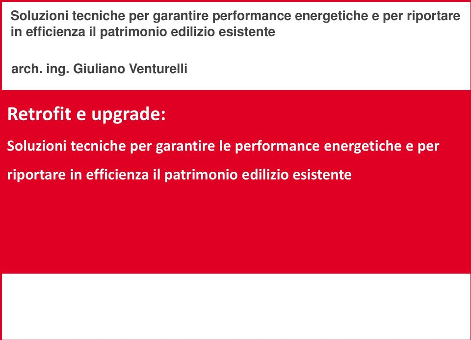 performance energetiche e per