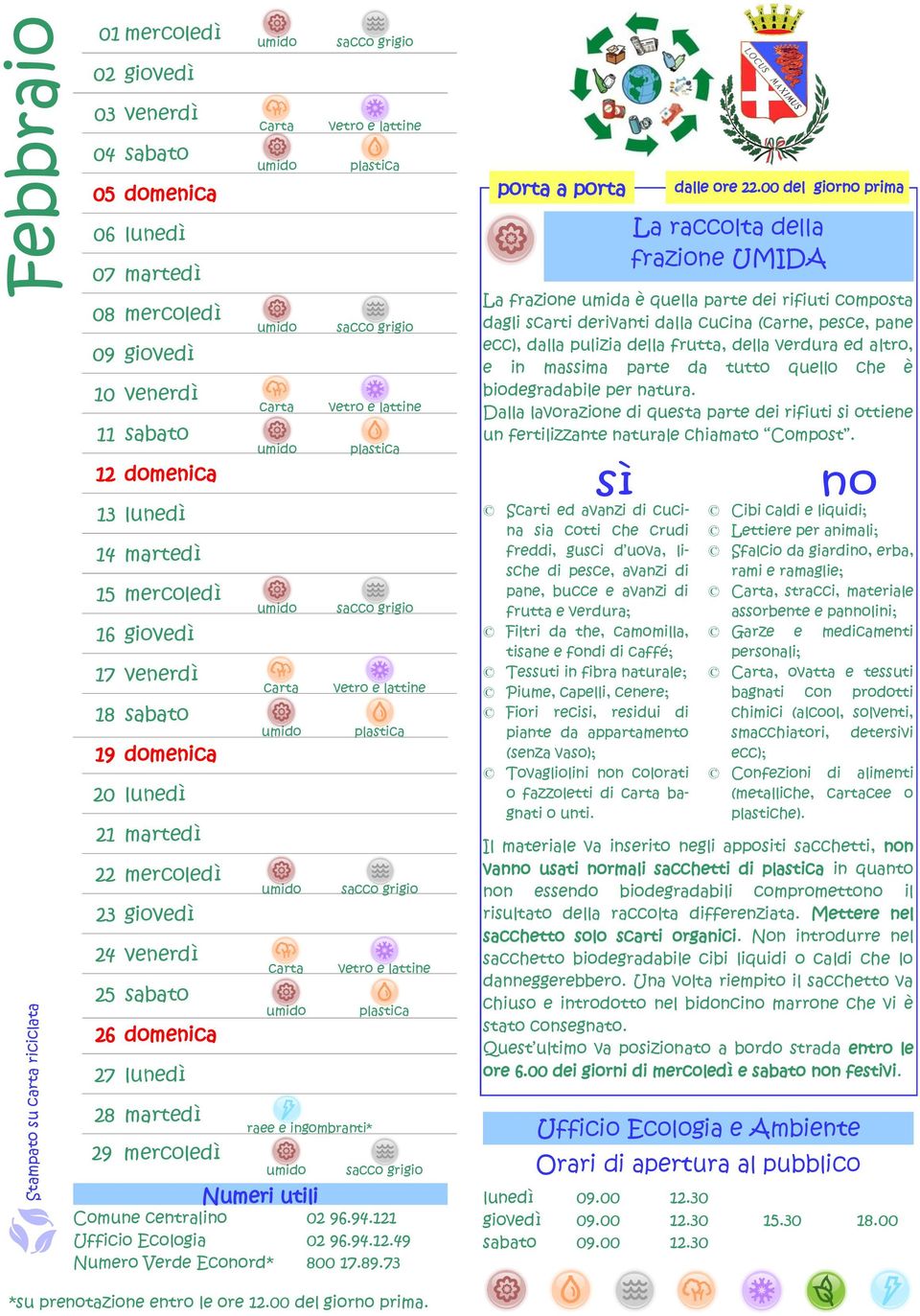 dagli scarti derivanti dalla cucina (carne, pesce, pane ecc), dalla pulizia della frutta, della verdura ed altro, e in massima parte da tutto quello che è biodegradabile per natura.