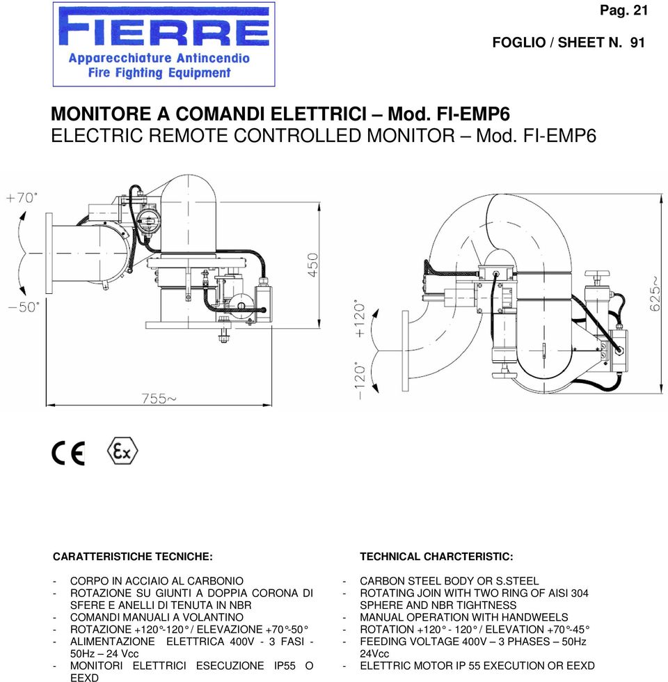 STEEL - ROTAZIONE SU GIUNTI A DOPPIA CORONA DI SFERE E ANELLI DI TENUTA IN NBR - ROTATING JOIN WITH TWO RING OF AISI 304 SPHERE AND NBR TIGHTNESS - COMANDI MANUALI A