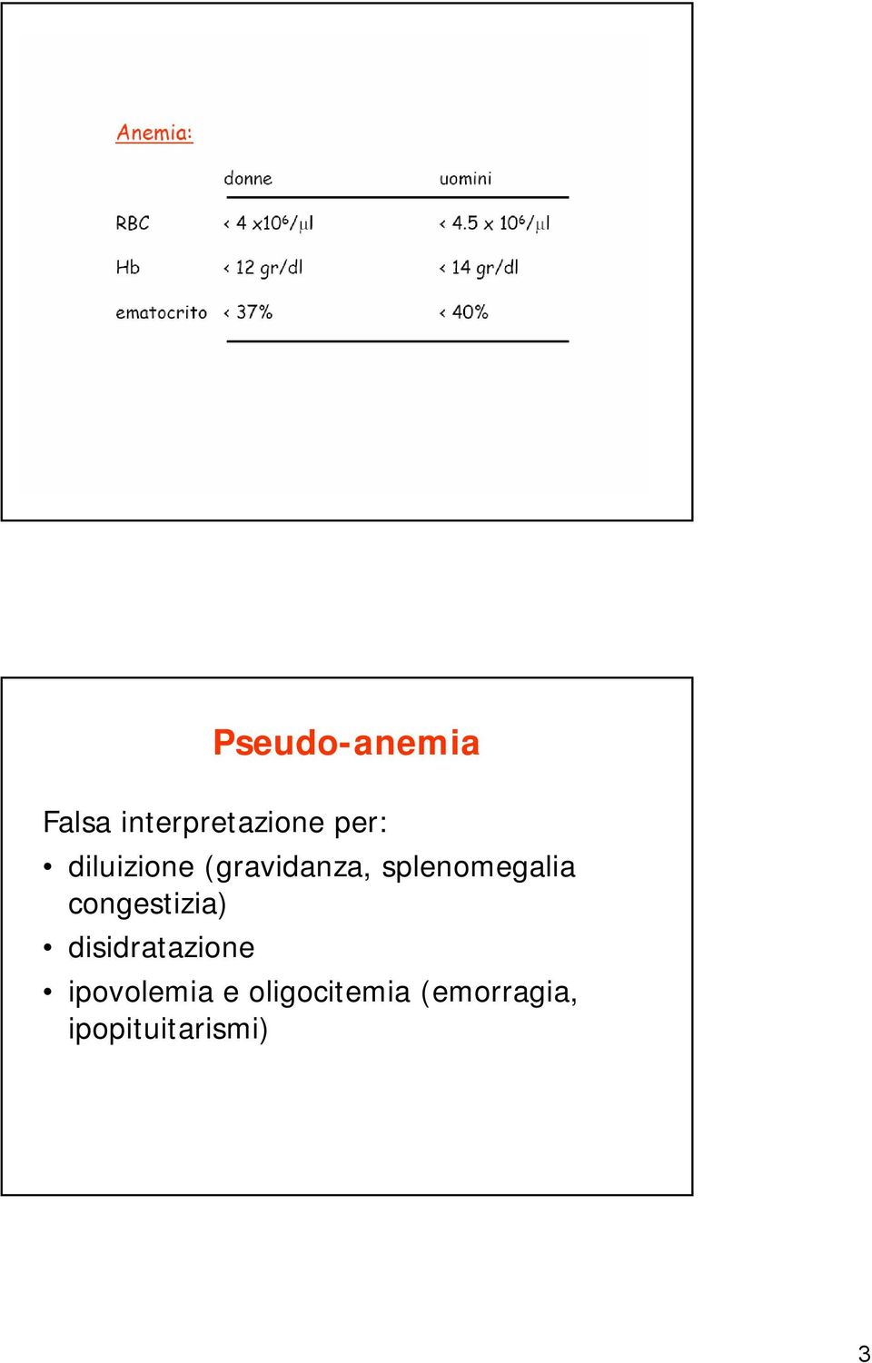 congestizia) disidratazione ipovolemia e