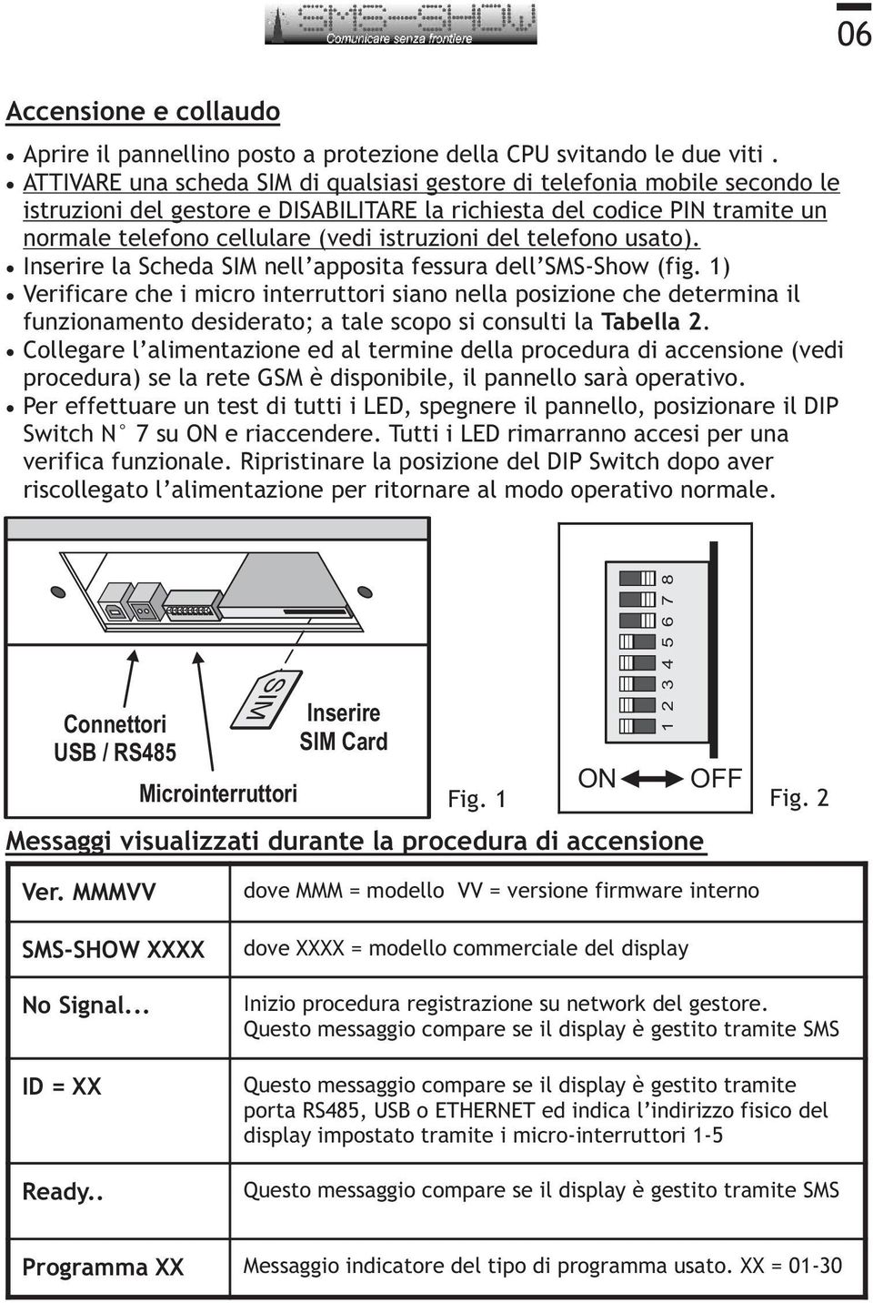 del telefono usato). Inserire la Scheda SIM nell apposita fessura dell SMS-Show (fig.