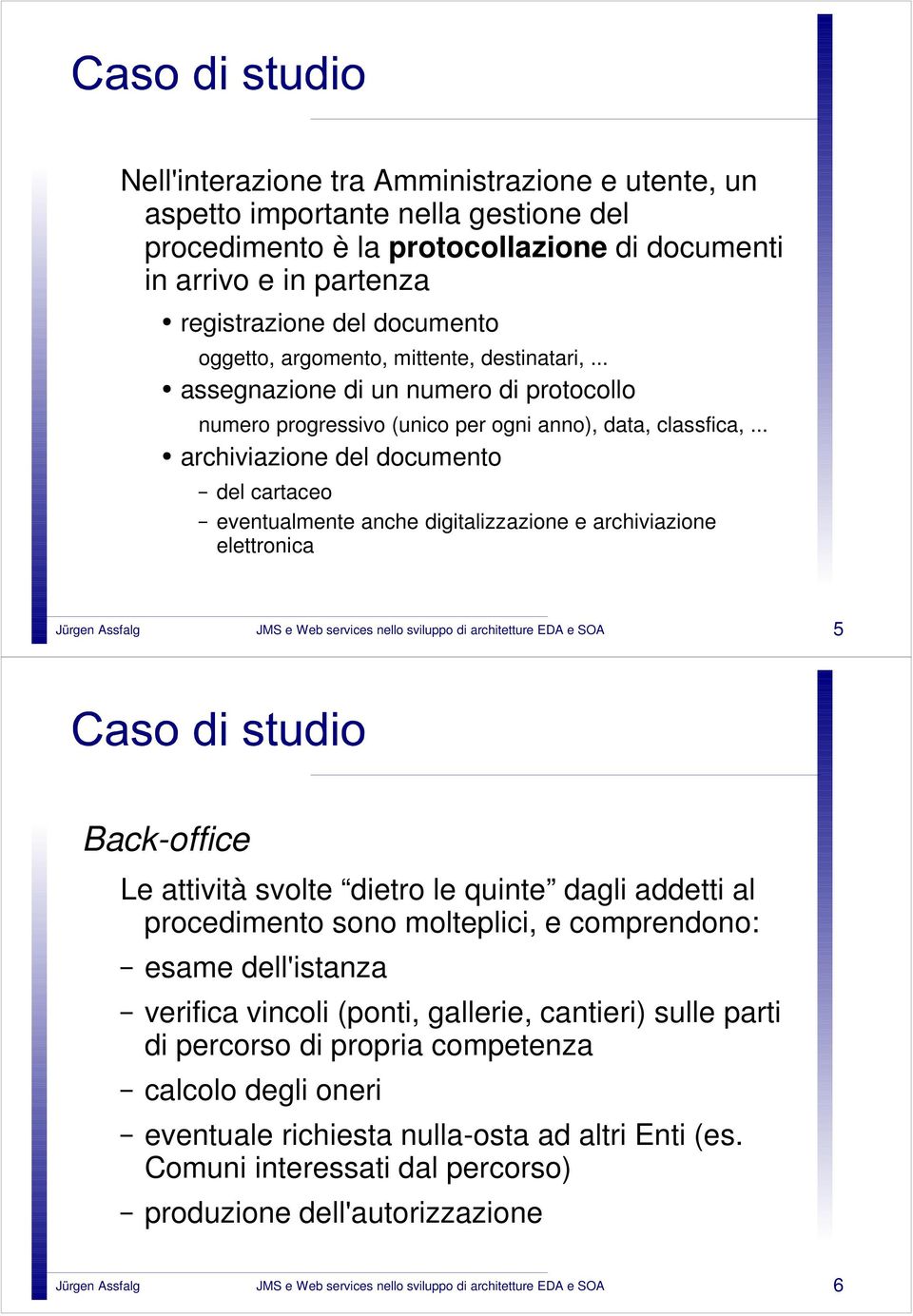 .. archiviazione del documento del cartaceo eventualmente anche digitalizzazione e archiviazione elettronica 5 Back-office Le attività svolte dietro le quinte dagli addetti al procedimento sono