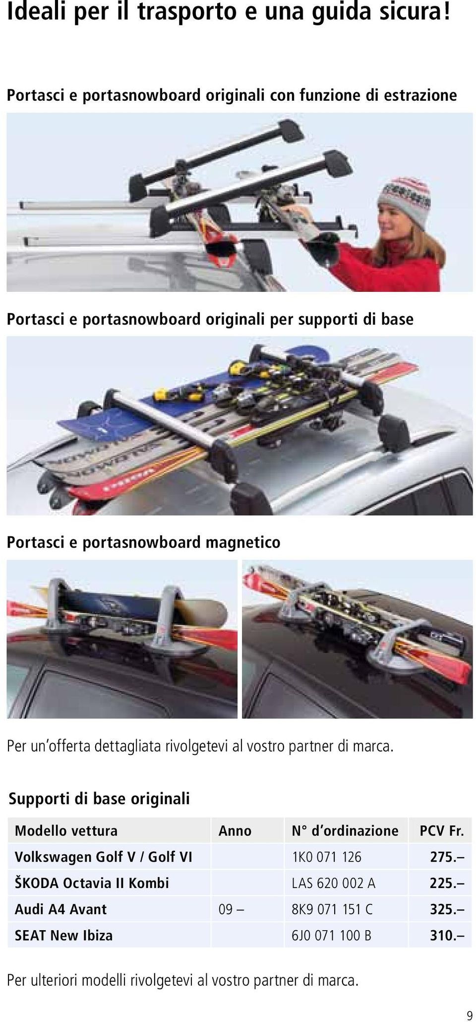 portasnowboard magnetico Per un offerta dettagliata rivolgetevi al vostro partner di marca.