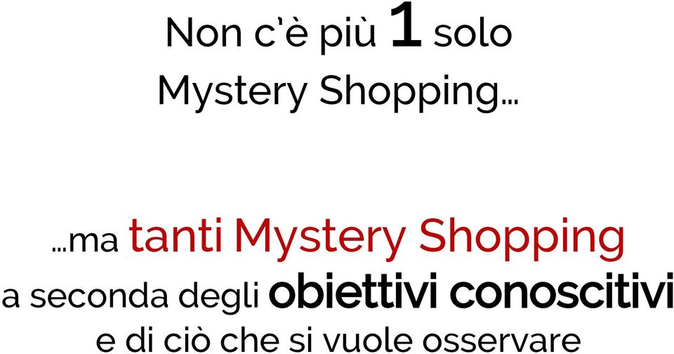 Shopping a seconda degli