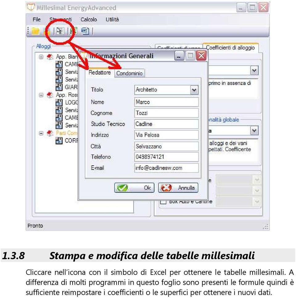 A differenza di molti programmi in questo foglio sono presenti le formule