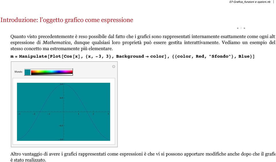 esattamente come ogni altra espressione di Mathematica, dunque qualsiasi loro proprietà può essere gestita interattivamente.