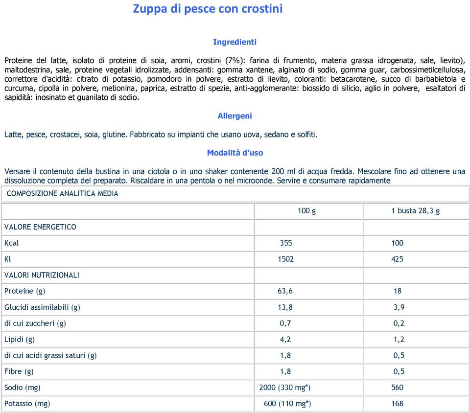 betacarotene, succo di barbabietola e curcuma, cipolla in polvere, metionina, paprica, estratto di spezie, anti-agglomerante: biossido di silicio, aglio in polvere, esaltatori di sapidità: inosinato