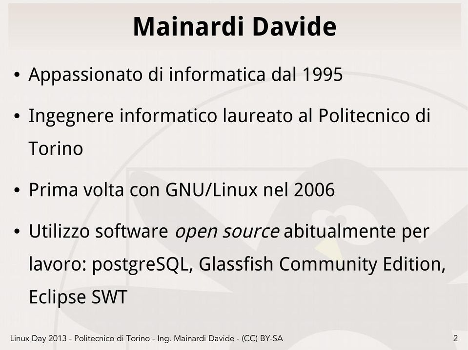 GNU/Linux nel 2006 Utilizzo software open source abitualmente
