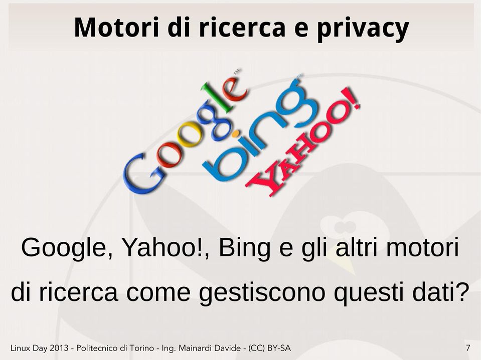 , Bing e gli altri motori