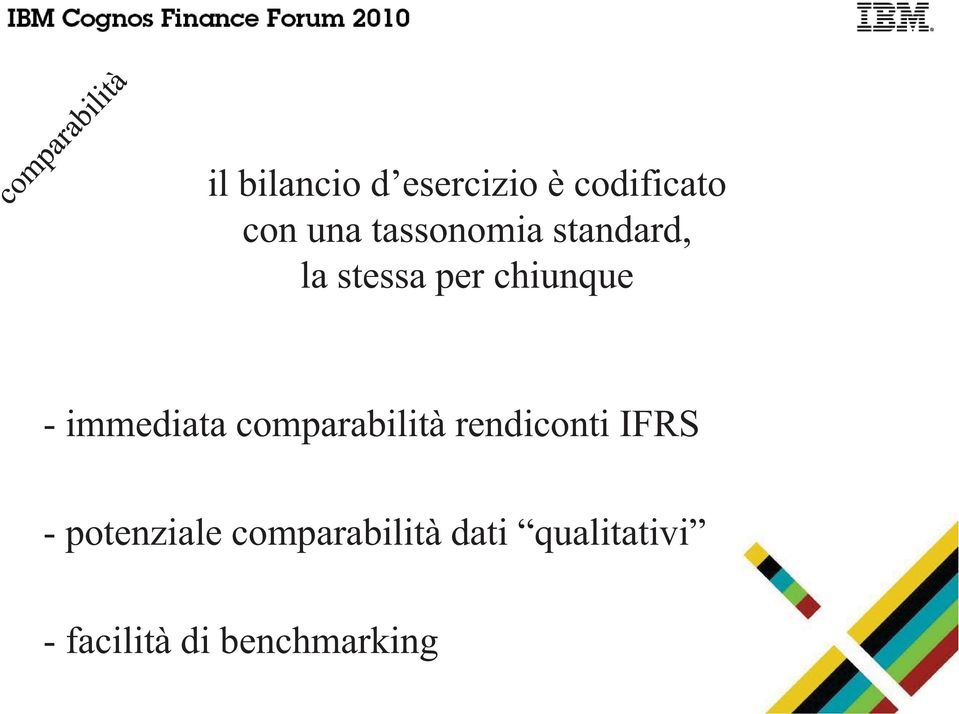 immediata comparabilità rendiconti IFRS -